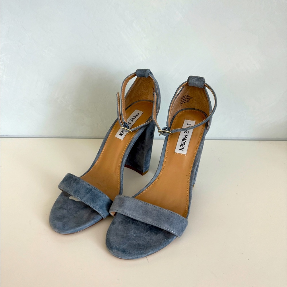Periwinkle Steve Madden Carrson Ankle Strap Heels